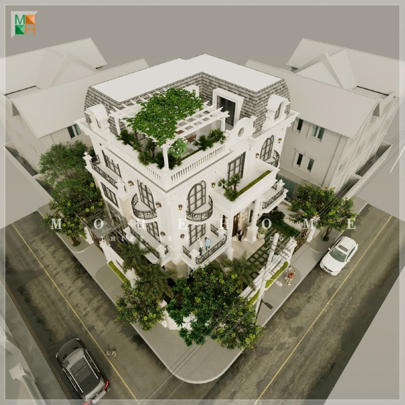 Thi công biệt thự 4 tầng