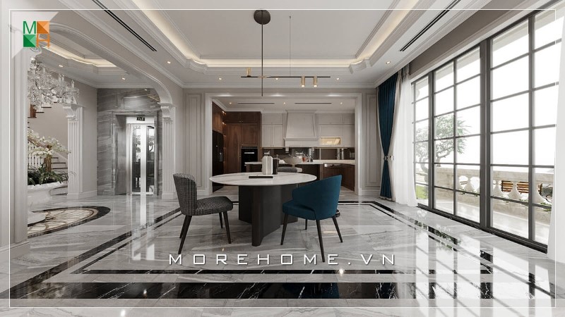 Thi công biệt thự 4 tầng