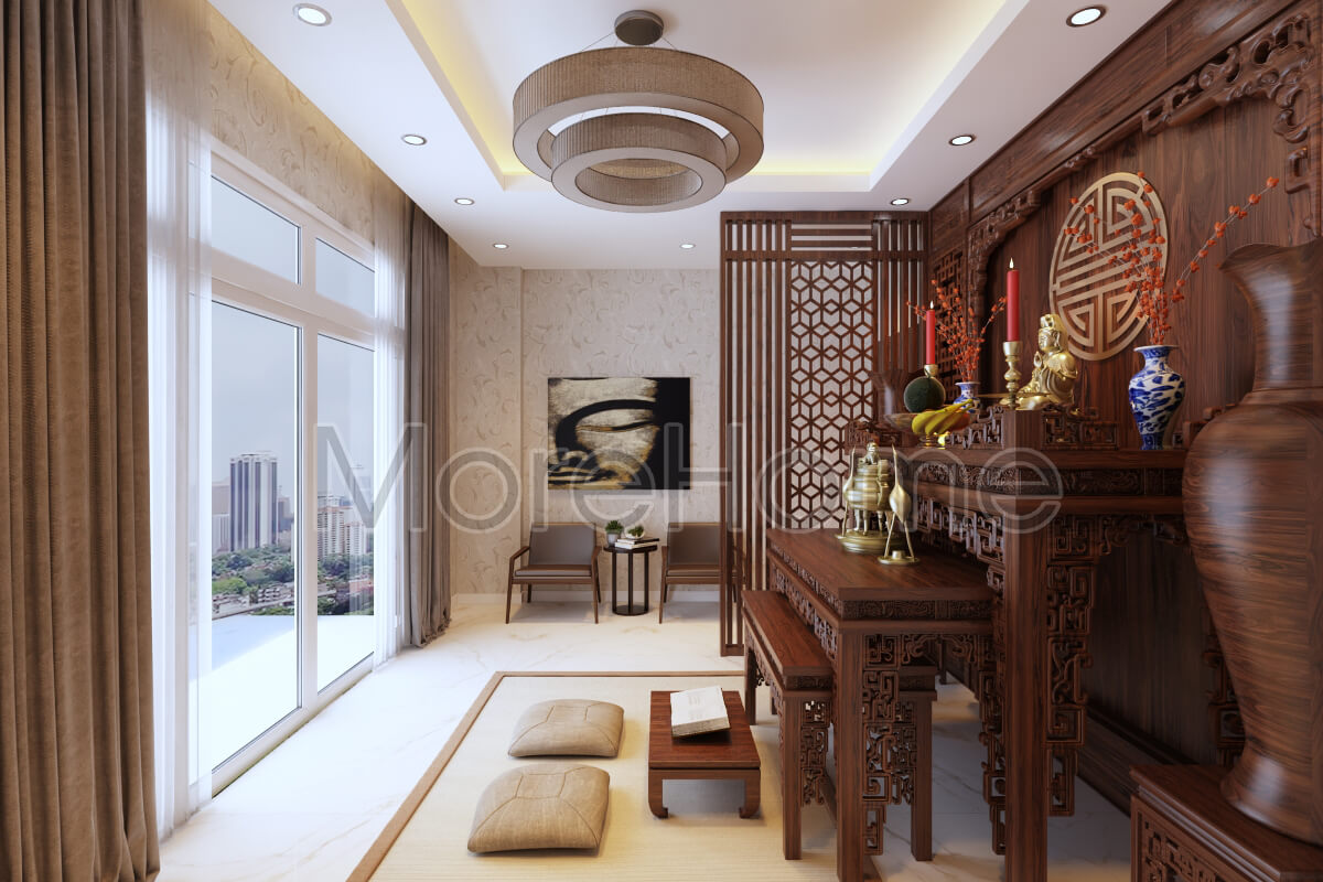 thiết kế phòng thờ