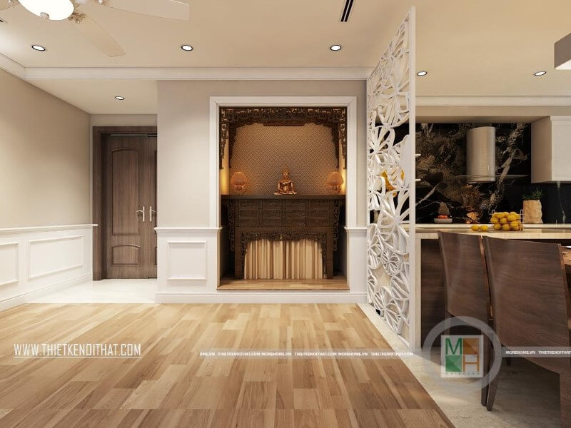 thiết kế phòng thờ