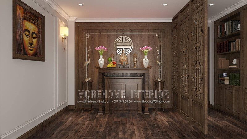 thiết kế phòng thờ