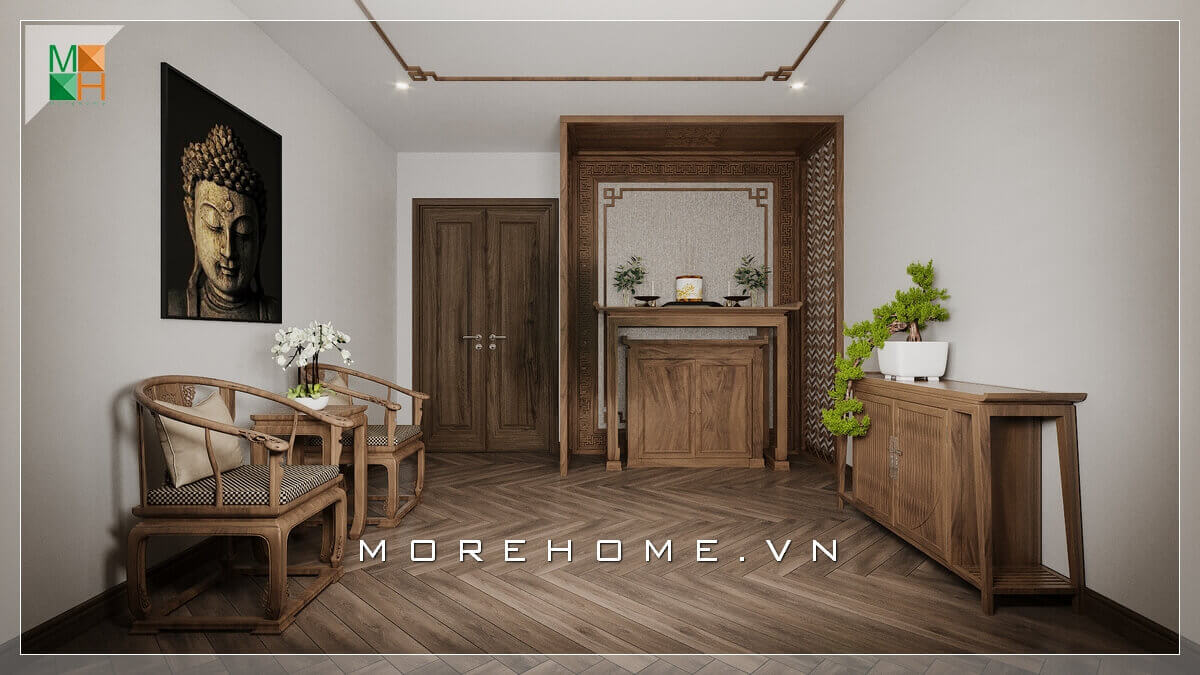 thiết kế phòng thờ