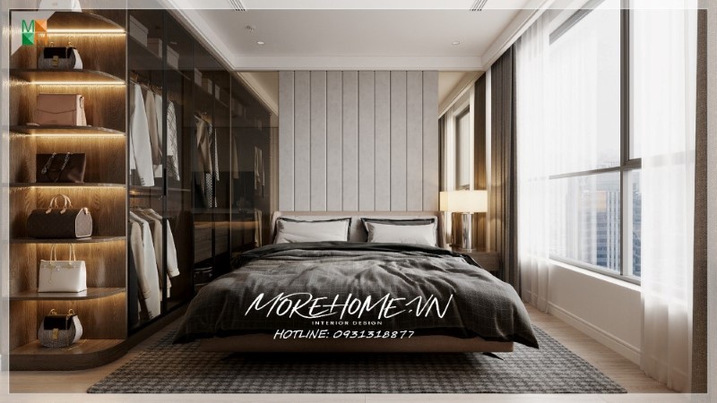 Thiết kế căn hộ 80m2 2 phòng ngủ