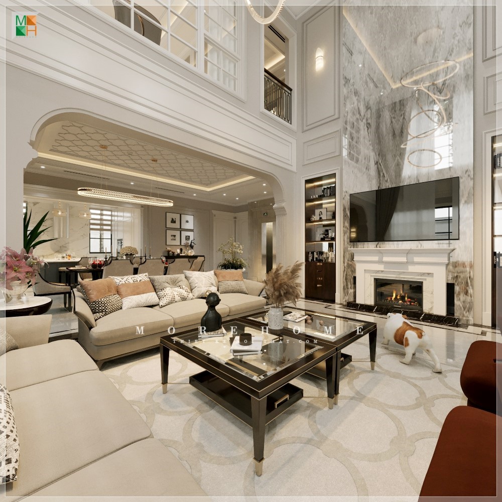 Thiết kế biệt thự 3 tầng có gác lửng