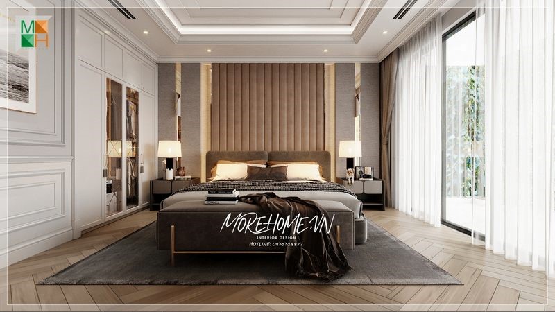 Thiết kế phòng ngủ 20m2 cho vợ chồng