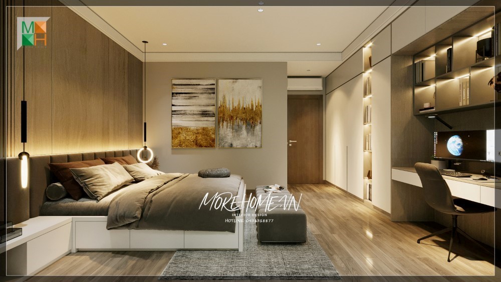 Thiết kế phòng ngủ 20m2 cho vợ chồng