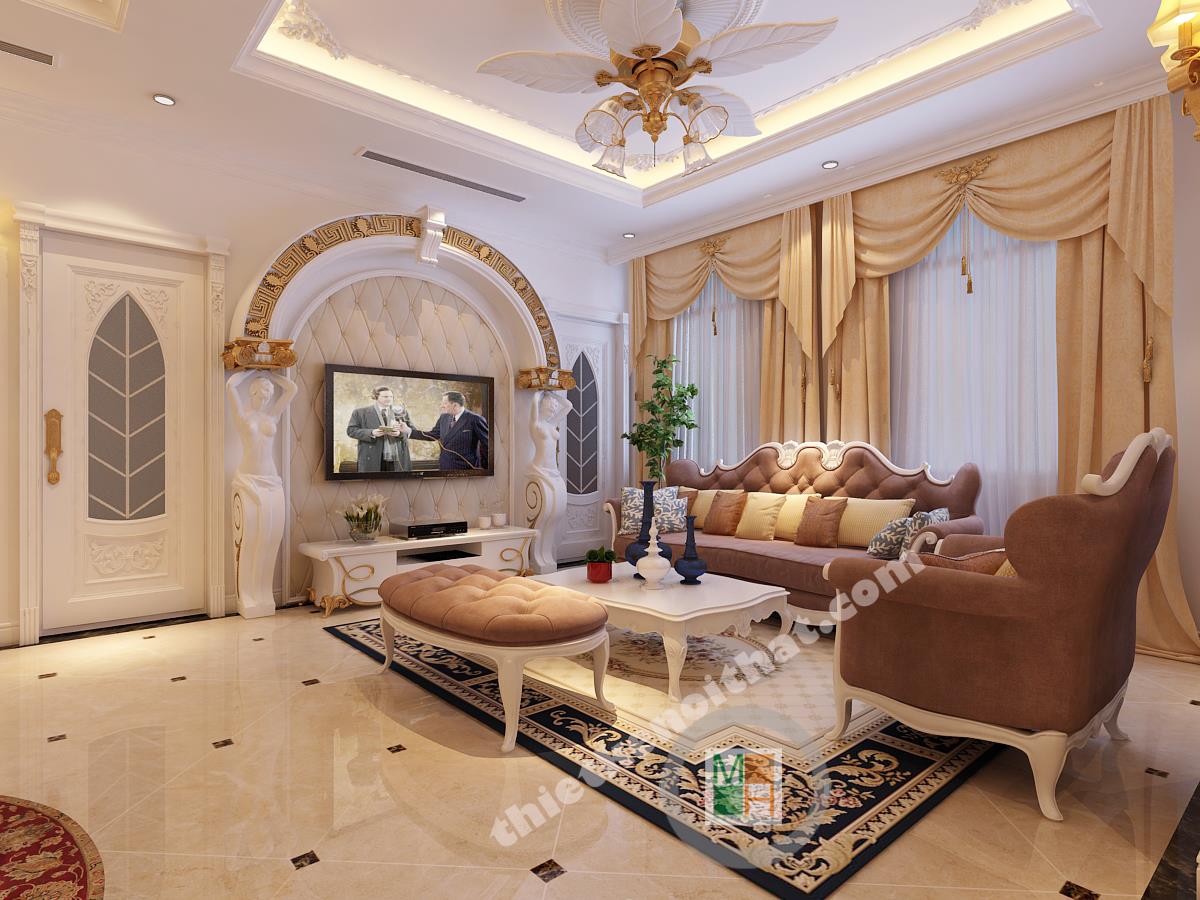 Thiết kế nội thất tân cổ điển sang trọng