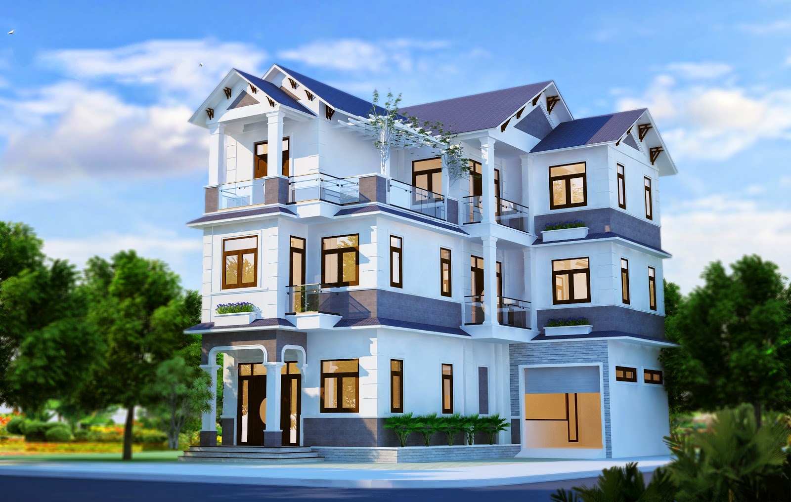 Thiết kế biệt thự mang phong cách châu Âu 1