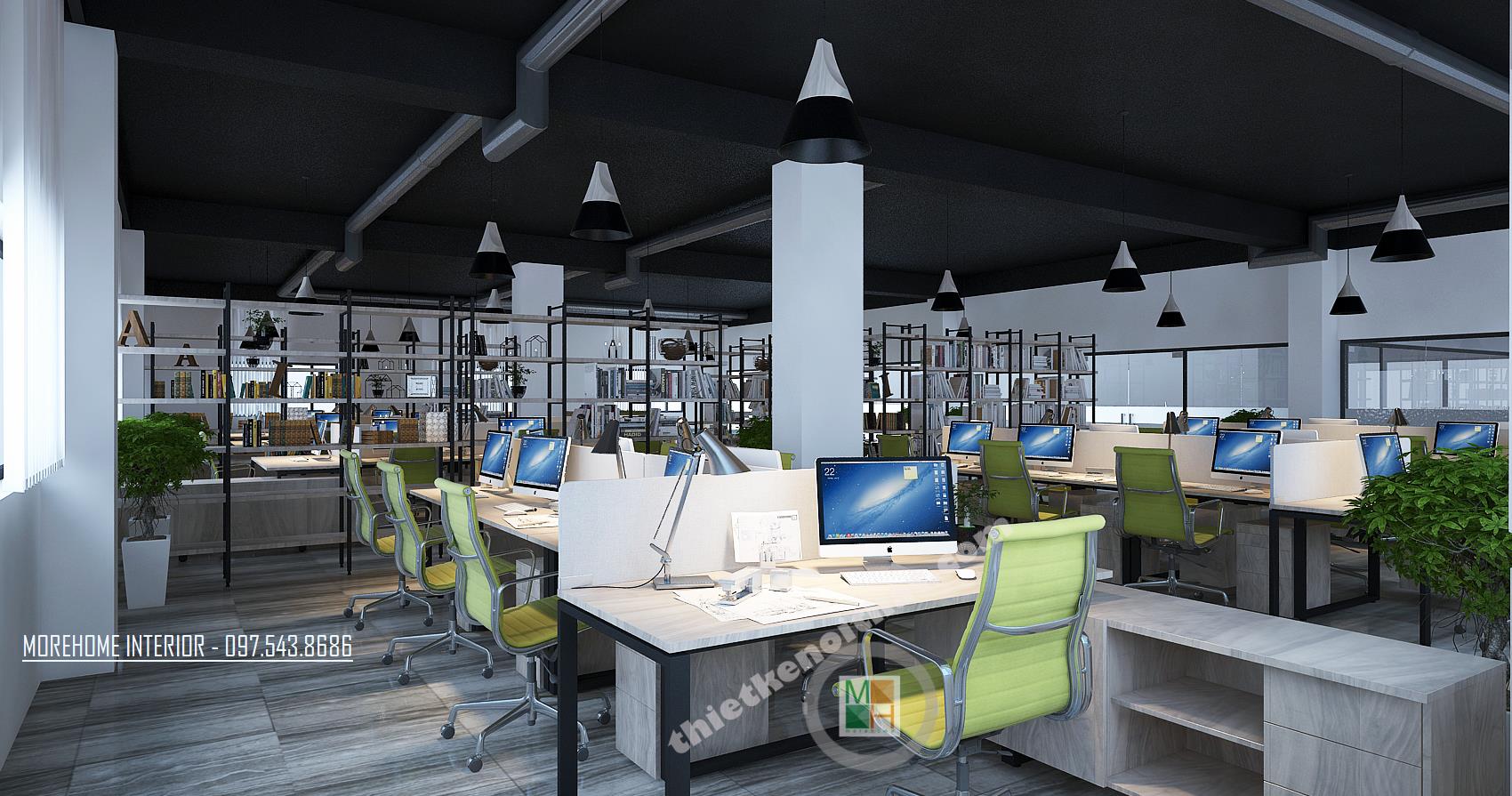 Xu hướng thiết kế nội thất văn phòng đẹp, sang, hiện đại