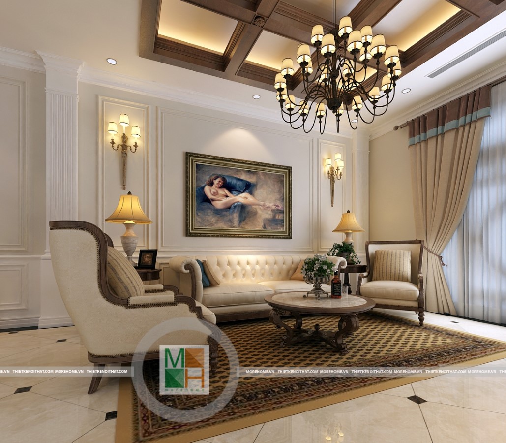 Thiết kế nội thất biệt thự tân cổ điển