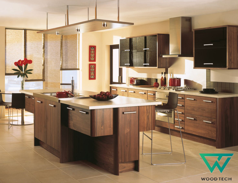 Ấn tượng mạnh mẽ với tủ bếp gỗ tự nhiên cao cấp