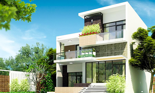 Thiết kế biệt thự 3 tầng kiểu Pháp đẹp lung linh