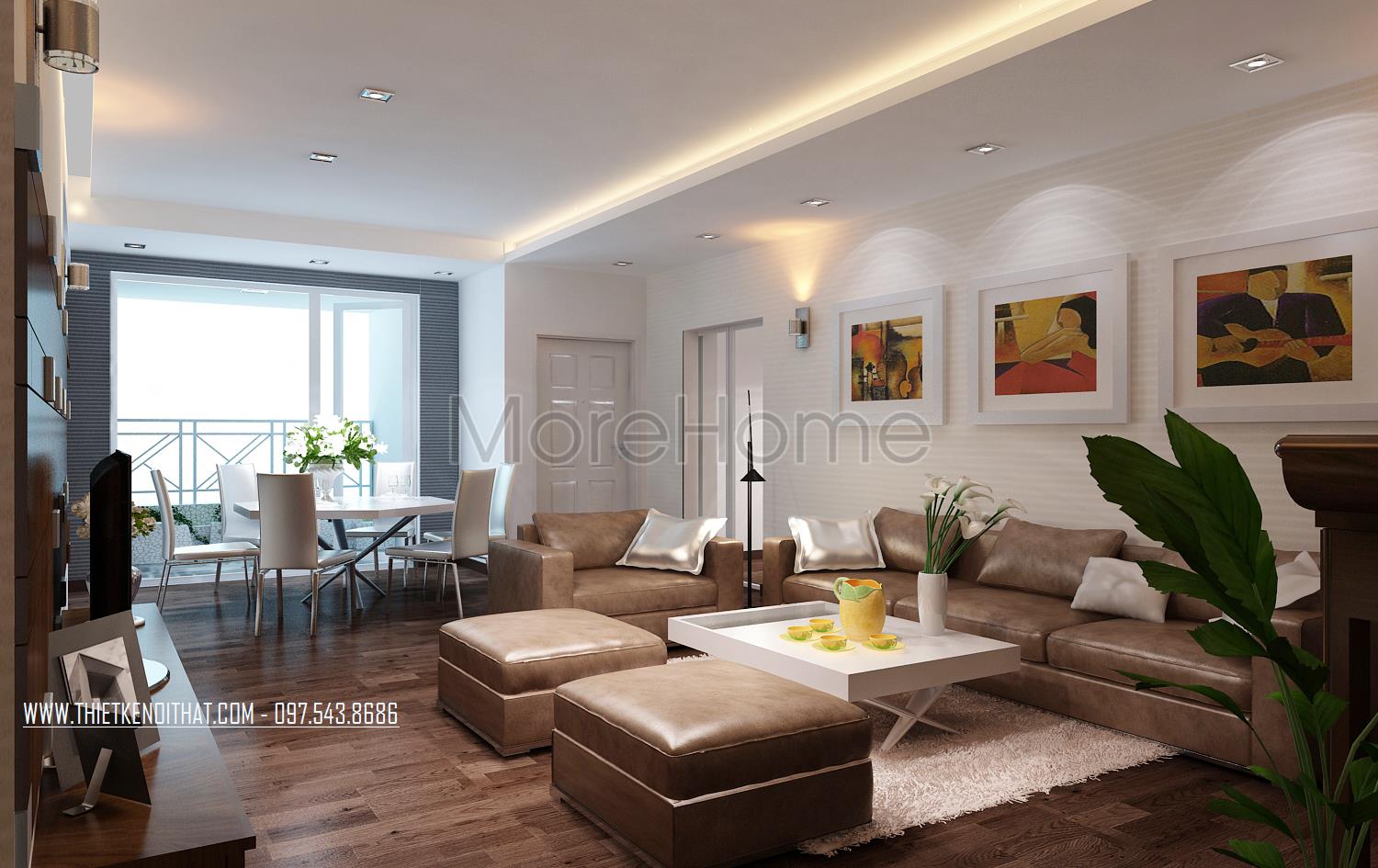 Gợi ý thiết kế nội thất chung cư 60m2