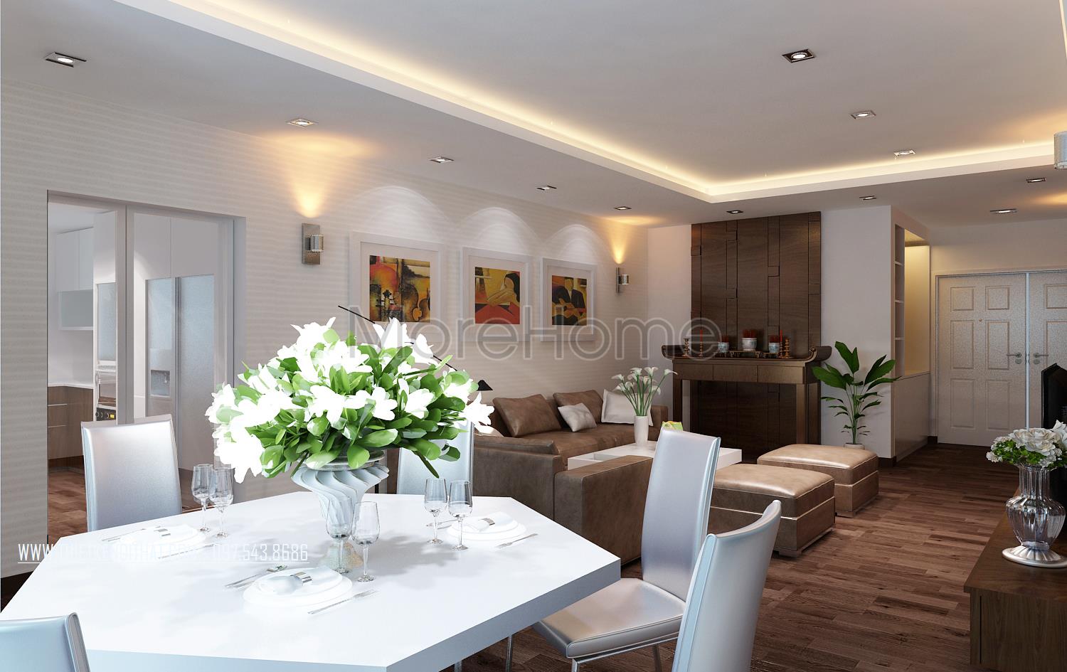 Gợi ý thiết kế nội thất chung cư 60m2