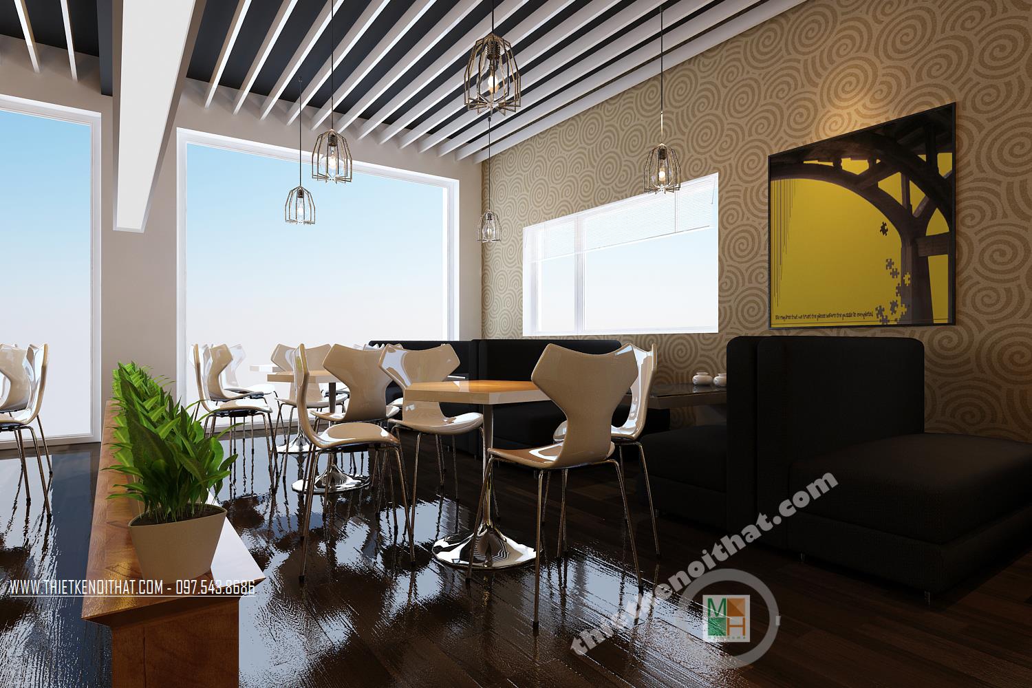 Thiết kế nội thất showroom đẹp lộng lẫy