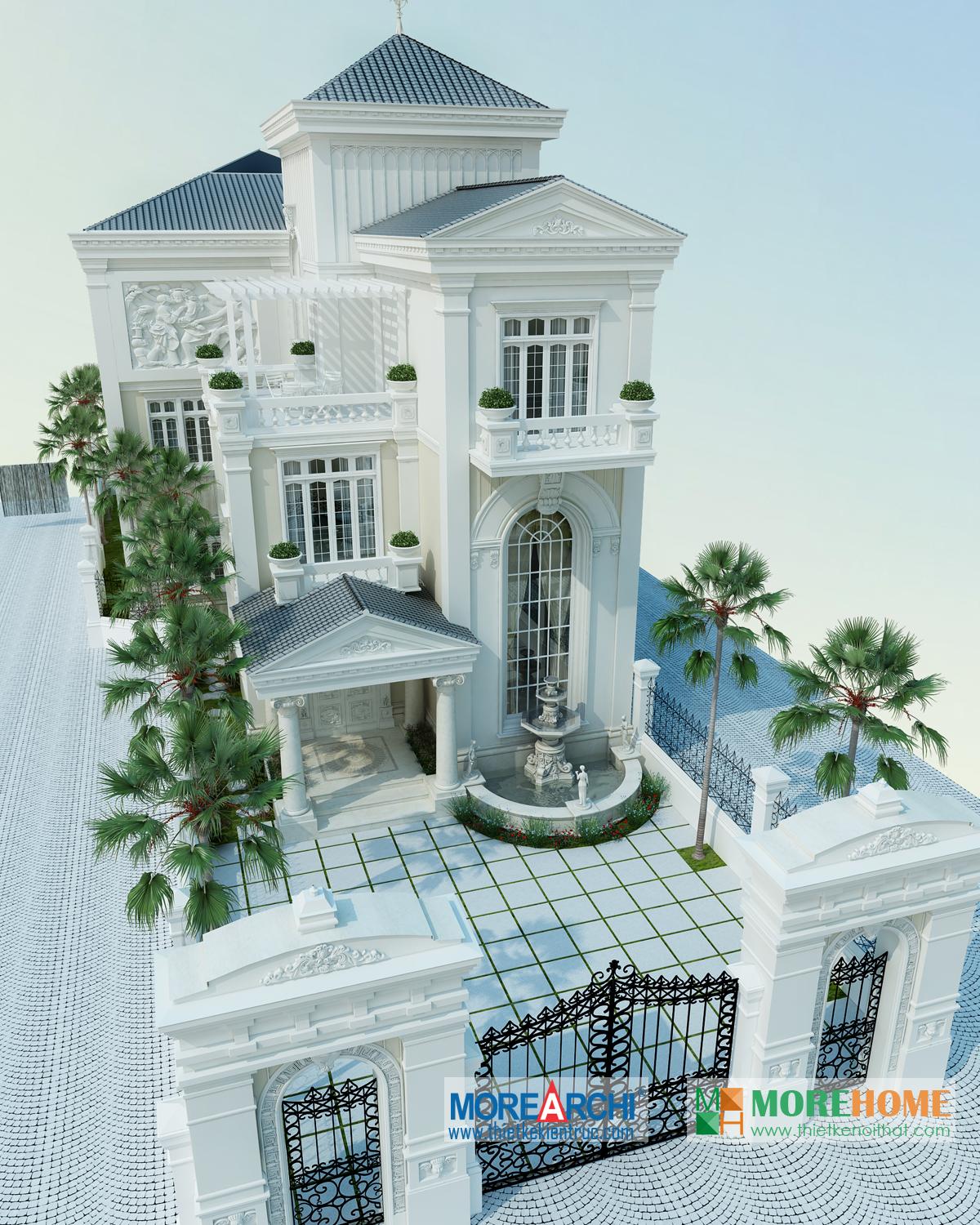 Biệt thự Pháp đương đại với nội thất cao cấp 3