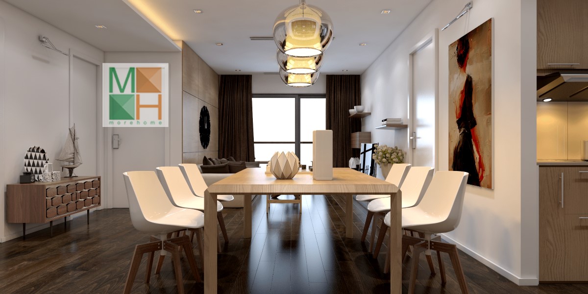 Thiết kế nhà chung cư  60m2 đầy thẩm mỹ và tiết kiệm diện tích