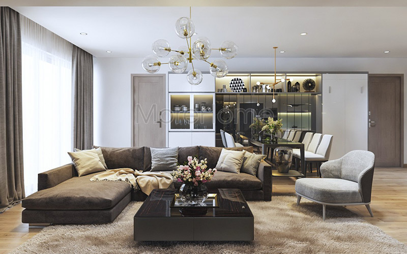 Trang trí nội thất biệt thự không gian mở đẹp mắt