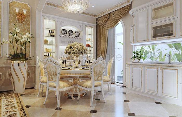 Ấn tượng với lối trang trí phòng khách theo phong cách tân cổ điển