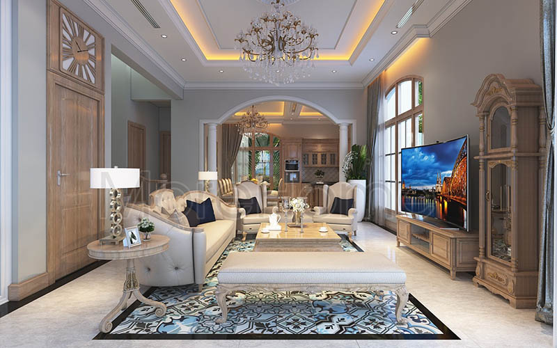 Nét đẹp trong cách trang trí nội thất biệt thự tân cổ điển