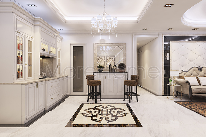 Mẫu thiết kế căn hộ tân cổ điển 4 phòng ngủ