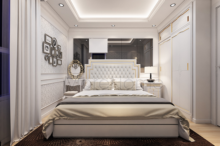 Mẫu thiết kế căn hộ tân cổ điển 4 phòng ngủ