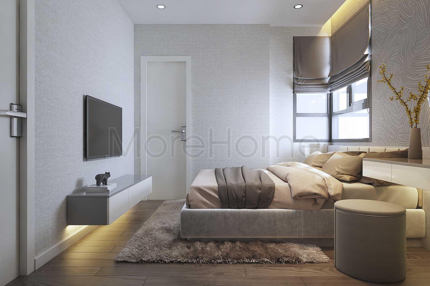 Thiết kế nội thât căn hộ Luxcity phong cách giản đơn