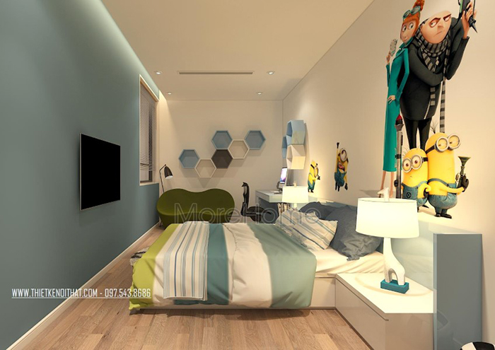 thiết kế căn hộ chung cư vincity 2 phòng ngủ