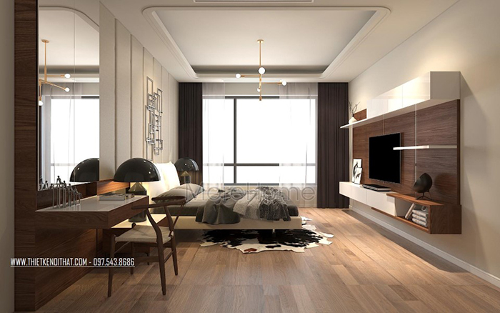 thiết kế căn hộ chung cư vincity 2 phòng ngủ