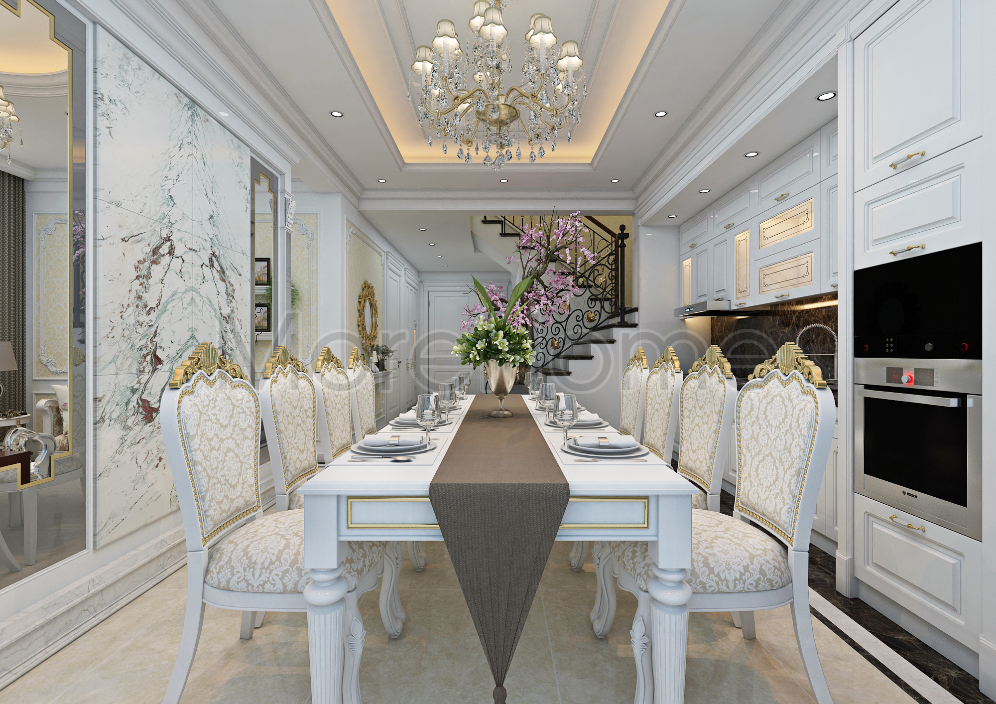 Ngắm nhìn thiết kế nội thất phòng khách phong cách tân cổ độc đáo