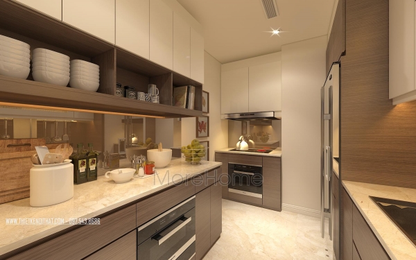 Tổng hợp mẫu kính ốp bếp đẹp tô điểm không gian sống thêm hút mắt