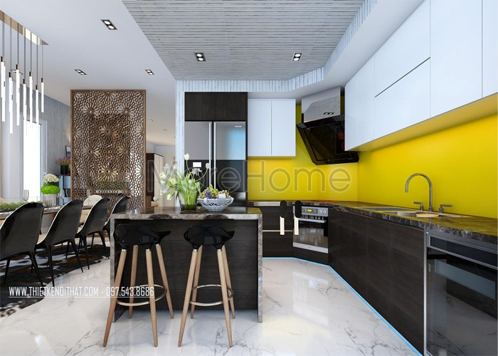 Tổng hợp mẫu kính ốp bếp đẹp tô điểm không gian sống thêm hút mắt