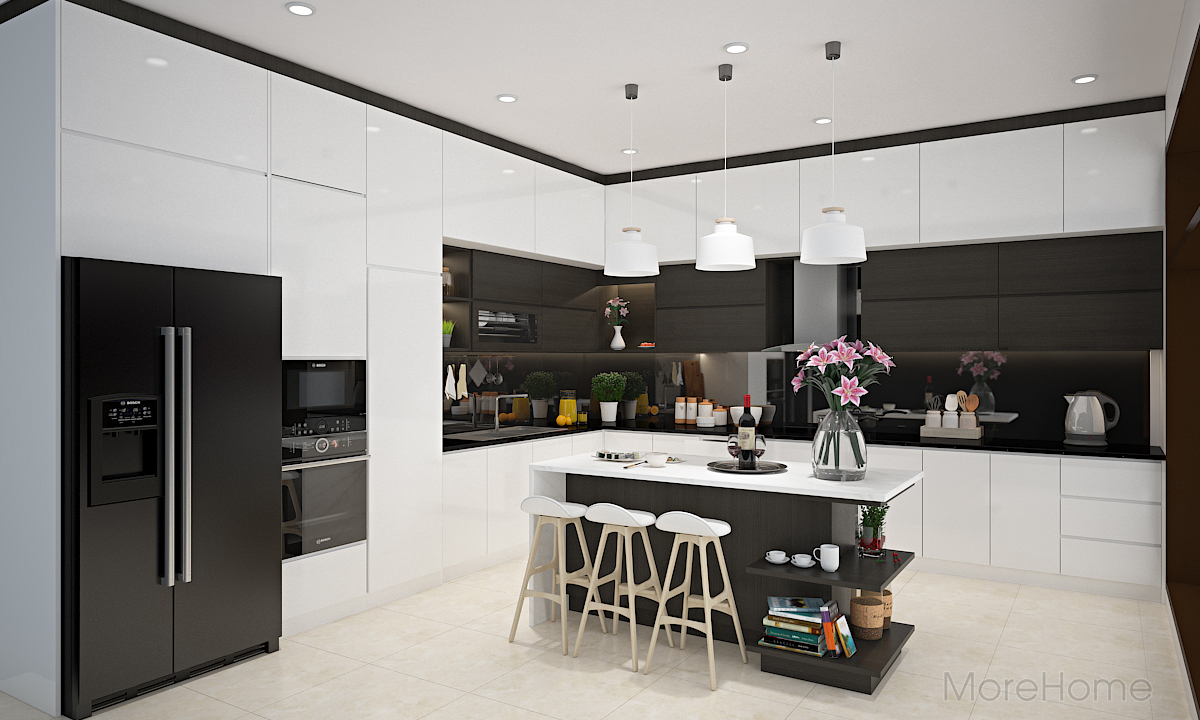 Tổng hợp mẫu kính ốp bếp đẹp tô điểm không gian sống thêm hút mắt