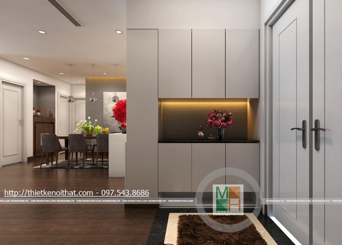 Không gian nhà gọn gàng hơn nhờ những mẫu tủ giày đẹp