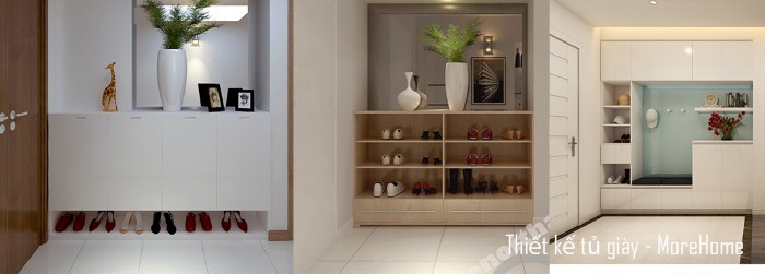 Không gian nhà gọn gàng hơn nhờ những mẫu tủ giày đẹp