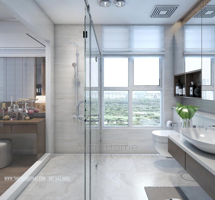 thiết kế nội thất phòng tắm nhỏ