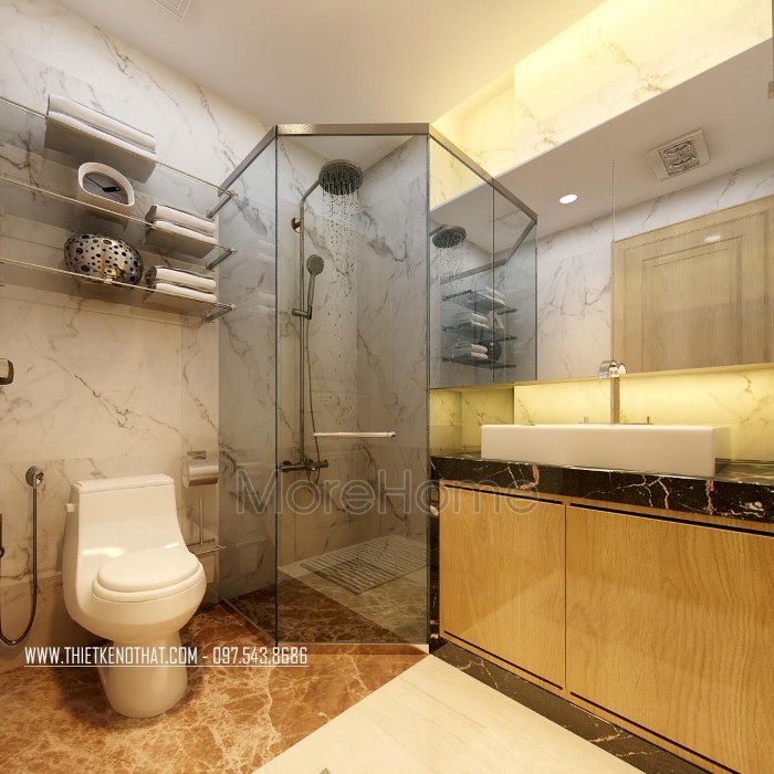 thiết kế nội thất phòng tắm nhỏ