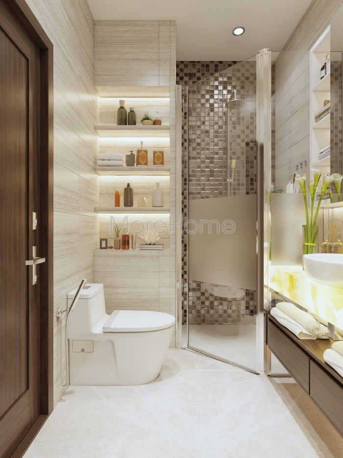 thiết kế nội thất phòng tắm nhỏ