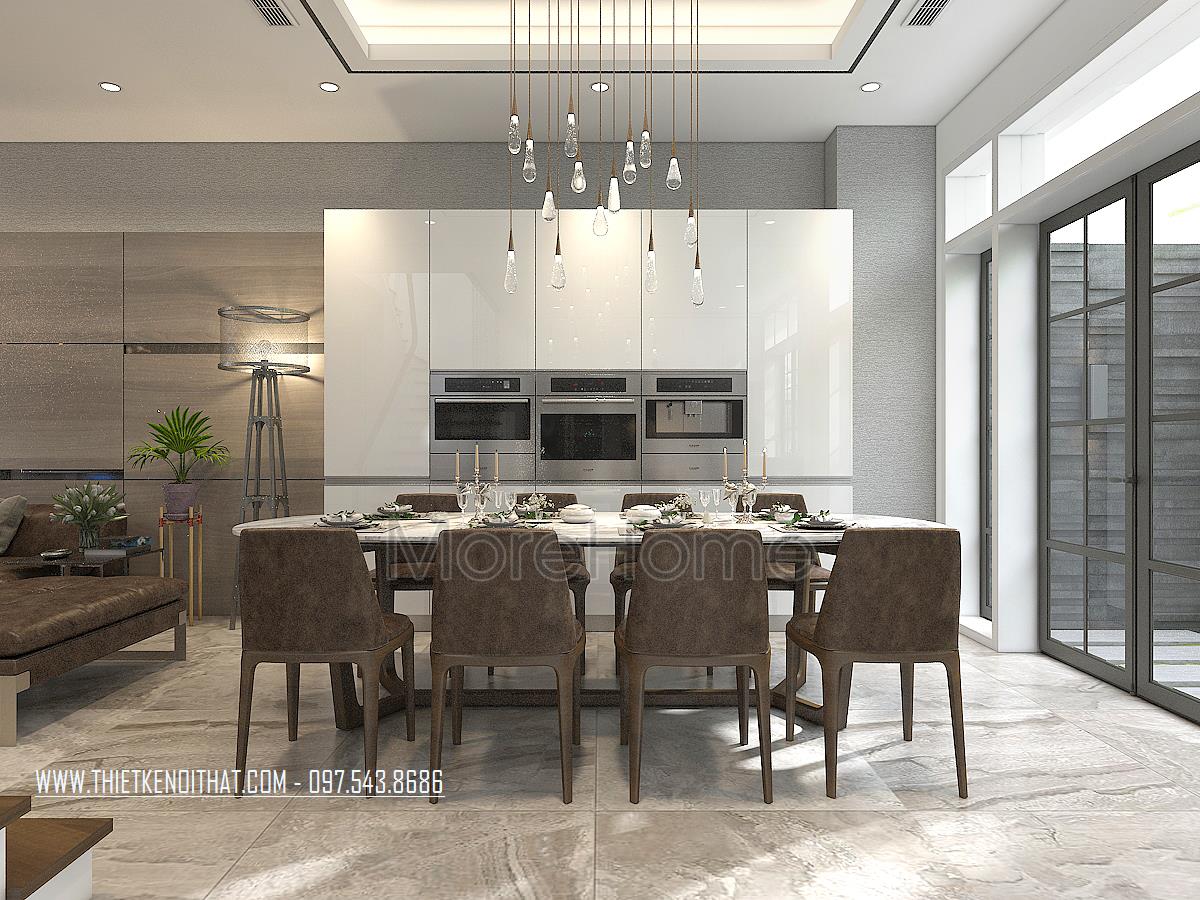 Thiết kế căn hộ chung cư đẹp 100m2 3 phòng ngủ