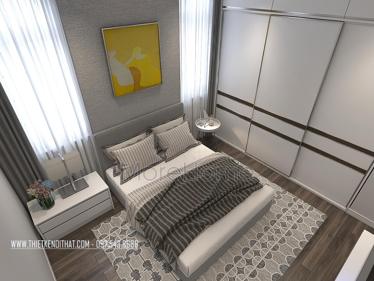 Thiết kế căn hộ chung cư đẹp 100m2 3 phòng ngủ