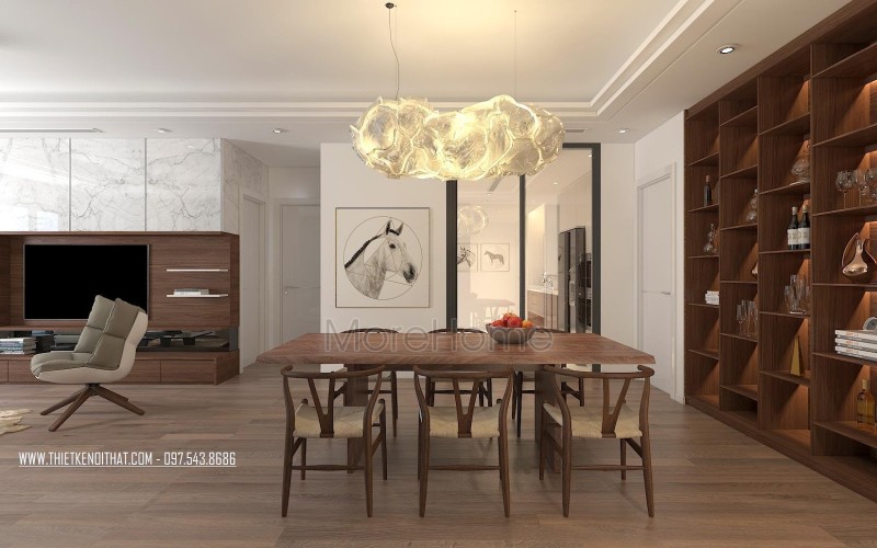 Mẫu thiết kế căn hộ cao cấp ấn tượng độc đáo