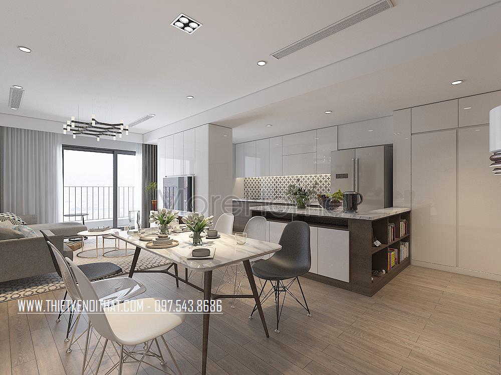 Thiết kế căn hộ chung cư vincity 65m2 phong cách vintage