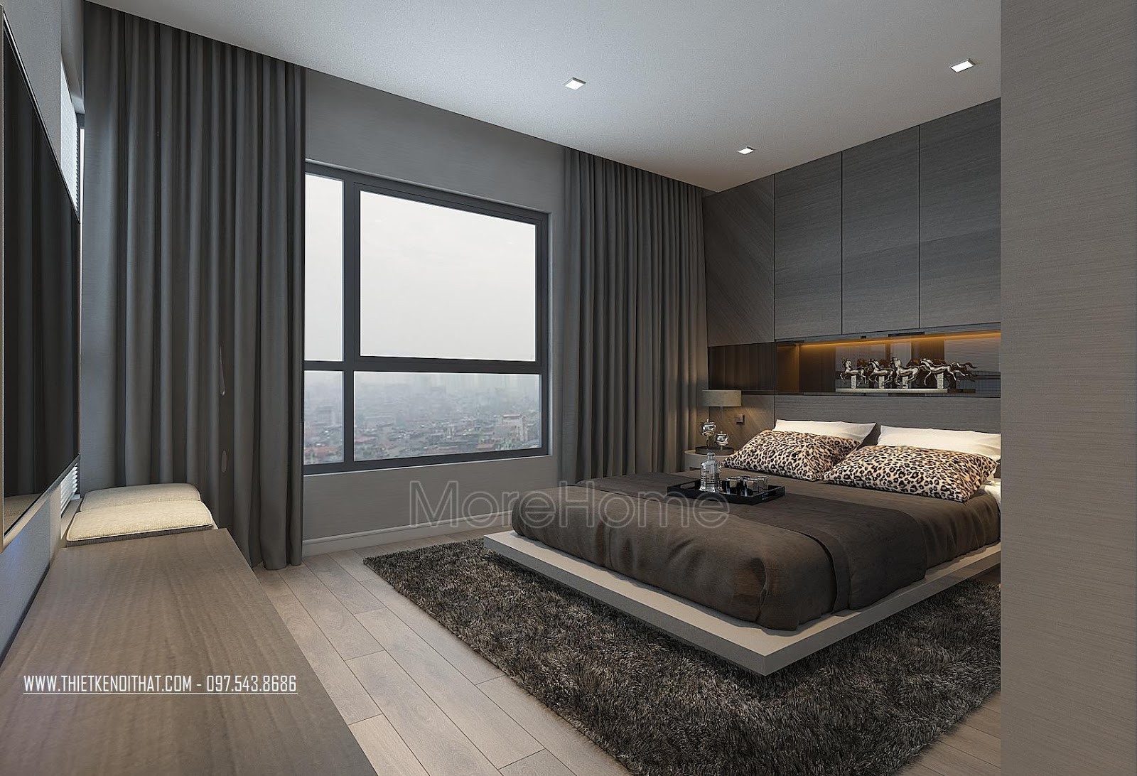 Biến hóa không gian với thiết kế nội thất chung cư 70m2 đa phong cách