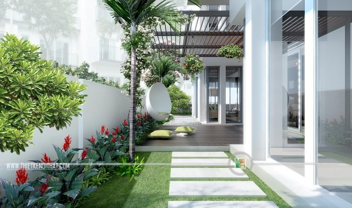 Thiết kế không gian xanh lí tưởng cho nhà phố