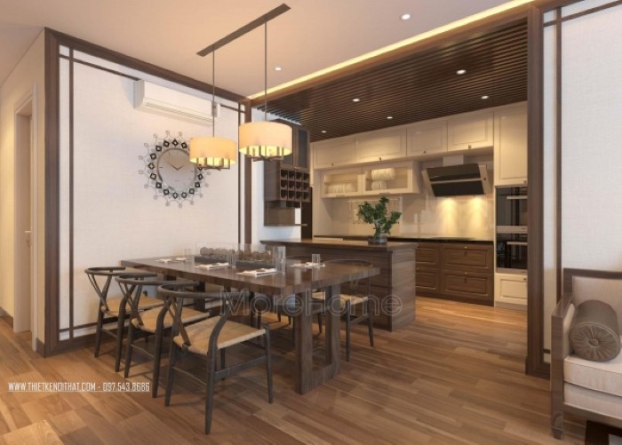 mẫu bàn ăn gỗ thích hợp cho mọi không gian bếp 