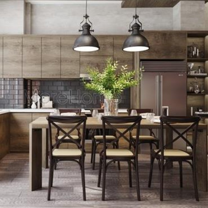 mẫu bàn ăn gỗ thích hợp cho mọi không gian bếp 