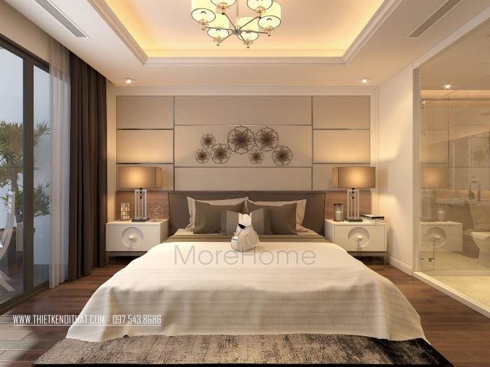 mẫu nội thất phòng ngủ màu trắng