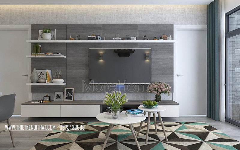 Tinh tế hiện đại với biệt thự gam màu trắng xám