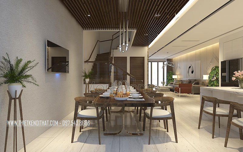 Thiết kế nội thất phòng khách phong cách hiện đại