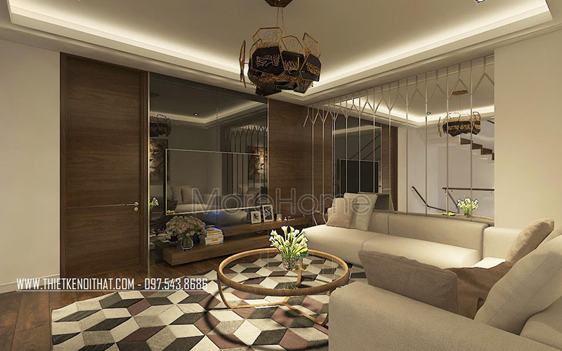 Thiết kế nội thất phòng khách phong cách hiện đại